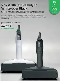 Vorwerk Kobold VK7 Akku-Staubsauger mit EB7 Elektrobürste Angebot