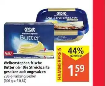 Marktkauf Weihenstephan Frische Butter Oder Die Streichzarte Gesalzen Oder Ungesalzen Angebot