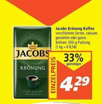 Marktkauf Jacobs Krönung Kaffee Angebot