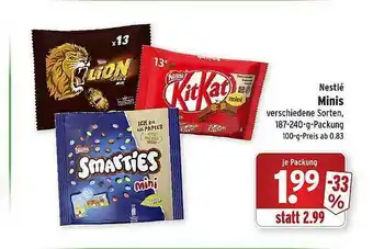 Wasgau Nestlé Minis Angebot