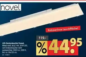 Zurbrüggen Novel Led-deckenleuchte Paneel Angebot