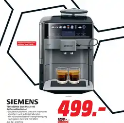 MediaMarkt Siemens te651509de eq.6 plus s100 kaffeevollautomat Angebot