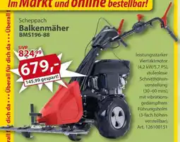Sonderpreis Baumarkt Scheppach Balkenmäher BMS196-88 Angebot