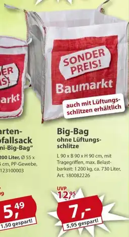 Sonderpreis Baumarkt Big-Bag ohne Lüftungs- schlitze Angebot