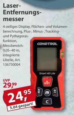 Sonderpreis Baumarkt CONDTROL Laser- Entfernungsmesser Angebot