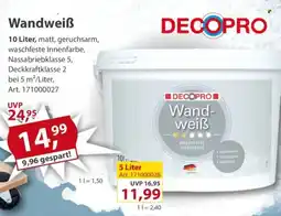 Sonderpreis Baumarkt DECOPRO Wandweiẞ Angebot