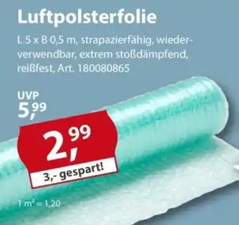 Sonderpreis Baumarkt Luftpolsterfolie Angebot