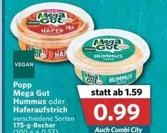 Combi Popp Mega Gut Hummus Oder Haferaufstrich Angebot