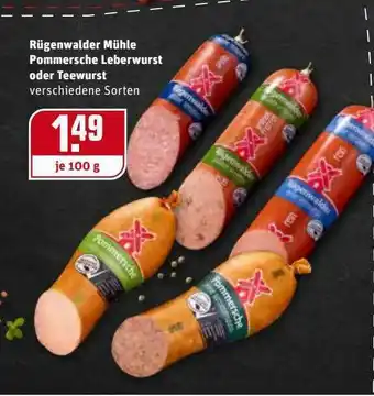 REWE Kaufpark Rügenwalder Mühle Pommersche Leberwurst Oder Teewurst Angebot