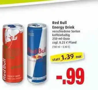 Markant Red Bull Energy Drink Angebot