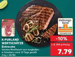 Kaufland K-PURLAND WERTSCHÄTZE Entrecote Angebot