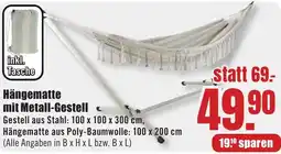 B1 Discount Baumarkt Hängematte mit Metall-Gestell Angebot