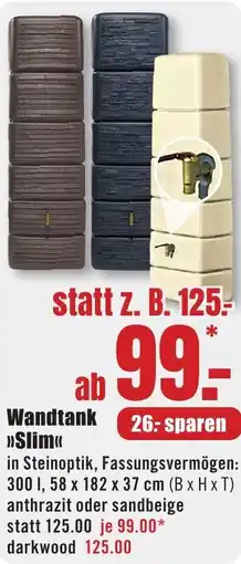 B1 Discount Baumarkt Wandtank Slim Angebot