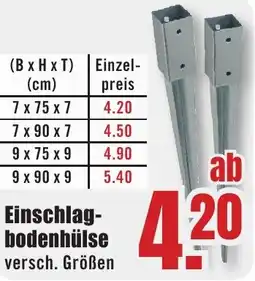 B1 Discount Baumarkt Einschlagbodenhülse Angebot