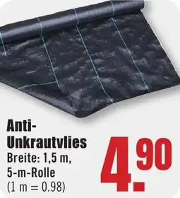 B1 Discount Baumarkt Anti Unkrautvlies Angebot