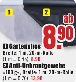 B1 Discount Baumarkt Gartenvlies Angebot