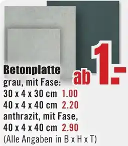 B1 Discount Baumarkt Betonplatte Angebot