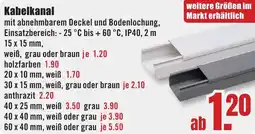 B1 Discount Baumarkt Kabelkanal Angebot