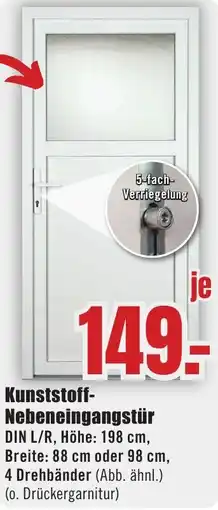B1 Discount Baumarkt Kunststoff Nebeneingangstür Angebot