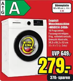 B1 Discount Baumarkt Exquisit Waschmaschine WA8014-340A Angebot
