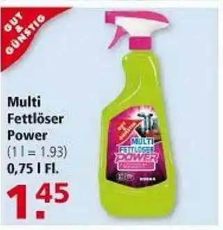 Multi Markt Multi Fettlöser Power Gut & Günstig Angebot