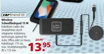 Multi Markt Cartrend Wireless Schnellladepad 15 W Angebot