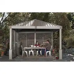 Netto Marken-Discount Sojag Aluminium Pavillon Nanda 12x12 Champagner/Taupe Angebot