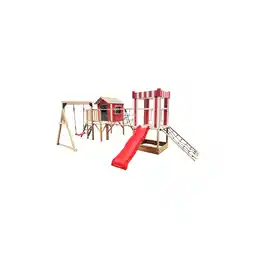 Netto Marken-Discount HOME DELUXE Spielpark inkl. Schaukel und Rutsche WUNDERLAND Rot - 555 x 340 cm Angebot