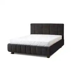 Netto Marken-Discount Letti Moderni Polsterbett Reta 180x200 in Plüsch Anthracite Angebot