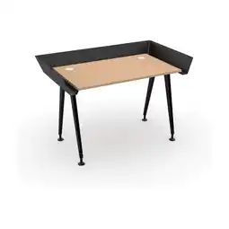 Netto Marken-Discount Letti Moderni Schreibtisch Tern 100x72 cm – Schwarz mit Buche Dekor Angebot