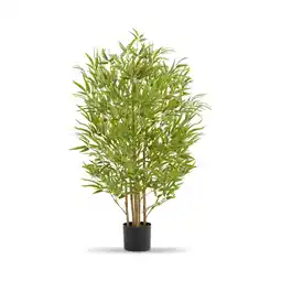 Netto Marken-Discount tectake Künstlicher Bambusbaum, verschiedene Größen, viel Volumen, stabiler Kunststoff-Blumentopf Angebot