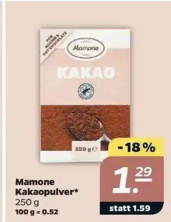 NETTO Mamone Kakaopulver Angebot