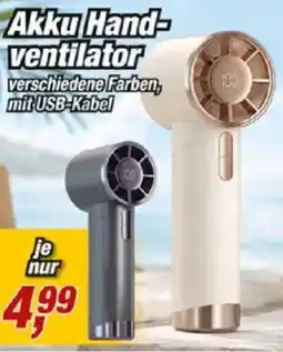 Posten Börse Akku Handventilator Angebot