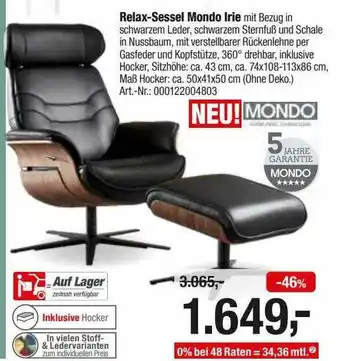 Opti Wohnwelt Relax-sessel Mondo Irie Angebot