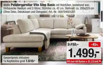 Opti Wohnwelt Polstergarnitur Vito Step Basic Angebot