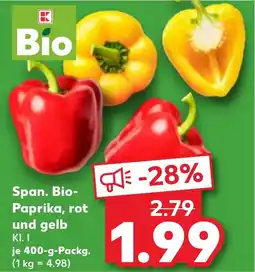 Kaufland Span. Bio Paprika, rot und gelb Angebot
