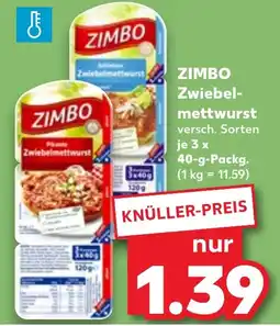 Kaufland ZIMBO Zwiebelmettwurst Angebot