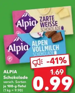 Kaufland ALPIA Schokolade Angebot