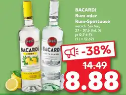 Kaufland BACARDI Rum oder Rum-Spirituose Angebot
