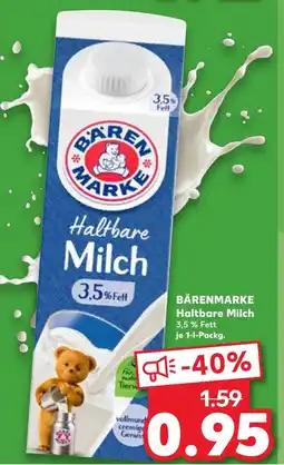 Kaufland BÄRENMARKE Haltbare Milch Angebot