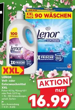 Kaufland LENOR Voll- oder Colorwaschmittel XXL Angebot