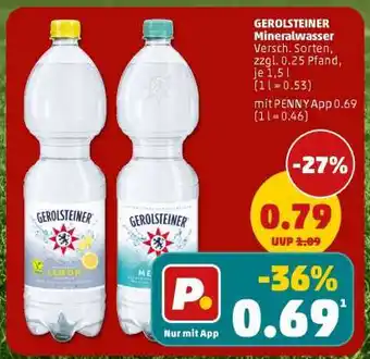 PENNY Gerolsteiner Mineralwasser Angebot
