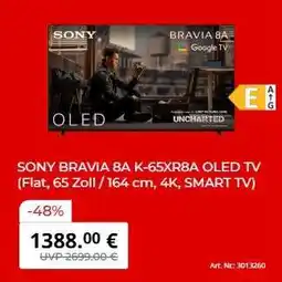 MediaMarkt SONY BRAVIA 8A K-65XR8A OLED TV Angebot