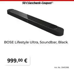 MediaMarkt BOSE Lifestyle Ultra, Soundbar, Black Angebot