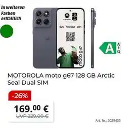 MediaMarkt MOTOROLA moto g67 128 GB Arctic Seal Dual SIM Angebot