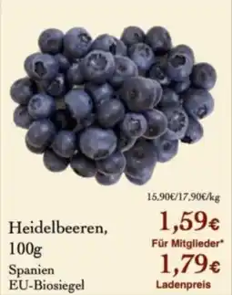 LPG Biomarkt Heidelbeeren Angebot