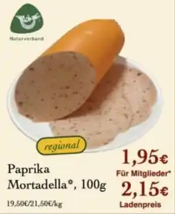 LPG Biomarkt Naturverbund Paprika Mortadella Angebot