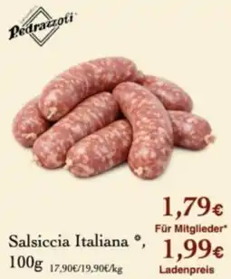 LPG Biomarkt Pedrazzoli Salsiccia Italiana Angebot