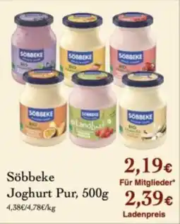LPG Biomarkt Söbbeke Joghurt Pur Angebot