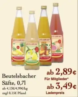 LPG Biomarkt Beutelsbacher Säfte Angebot